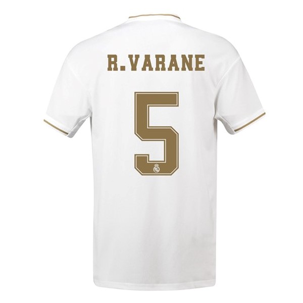Camiseta Real Madrid NO.5 Varane 1ª Kit 2019 2020 Blanco